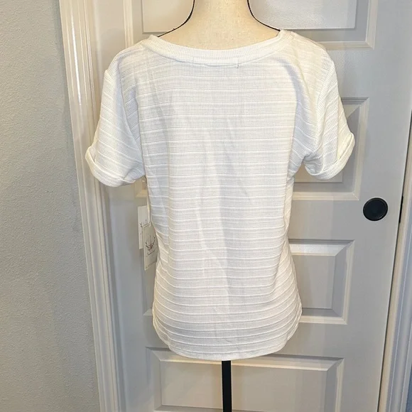Classic White V-Neck Women's Tee - Picture 5 of 7
